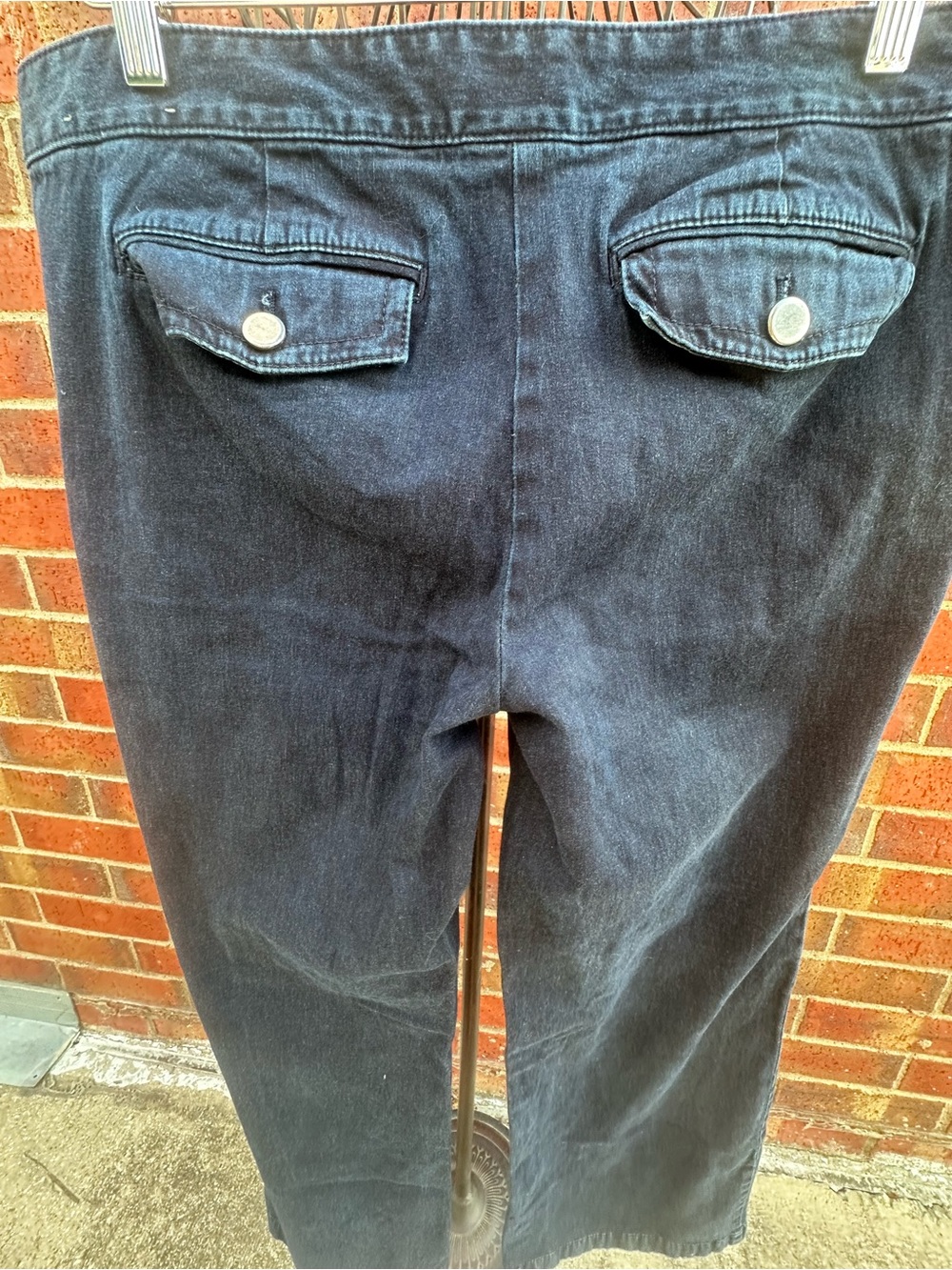 Ann Taylor Jeans Wide-Leg Denim Sailor Style Button Nautical Coastal Academia - Picture 11 of 16
